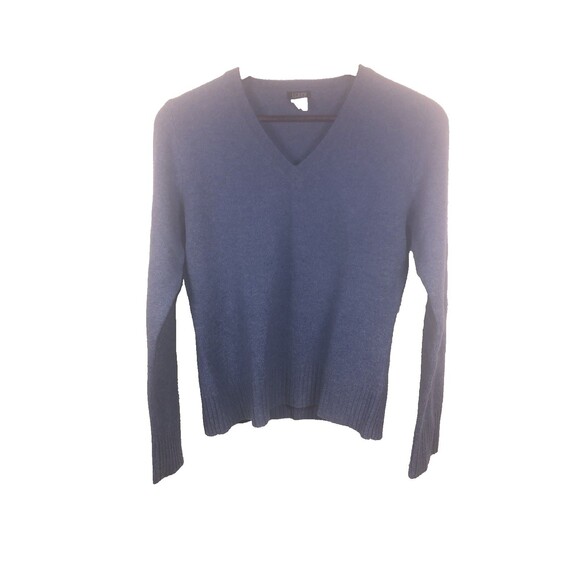Women’s J Crew Sz M 100% Lambs Wool Pullover Crewneck Sweater Blue comfy cozy - Picture 7 of 8